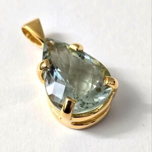 Watch Video / Sterling Silver 925 Prasiolite Pendant